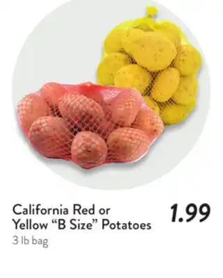 Fresh Thyme California Red or Yellow B Size Potatoes offer
