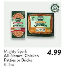 Fresh Thyme Mighty Spark All-Natural Chicken Patties or Bricks offer