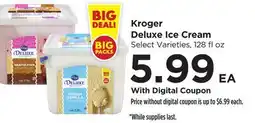 Food 4 Less Kroger Deluxe Ice Cream offer