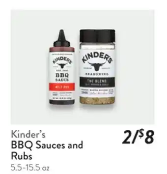 Fresh Thyme Kinder's BBQ Sauces and Rubs offer