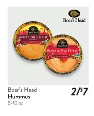 Fresh Thyme Boar's Head Hummus offer