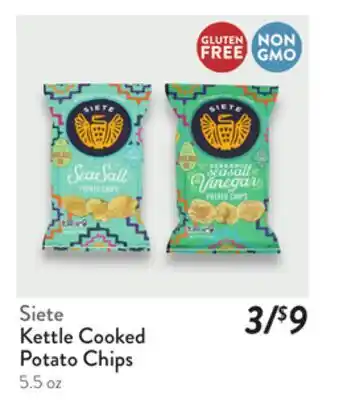 Fresh Thyme Siete Kettle Cooked Potato Chips offer