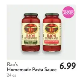 Fresh Thyme Rao's Homemade Pasta Sauce offer