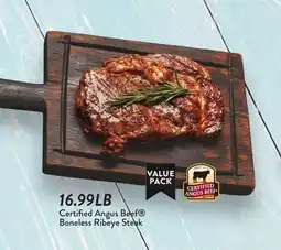 Fresh Thyme Certified Angus Beef Boneless Ribeye Steak offer