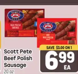 Tony’s Fresh Market Scott Pete Beef Polish Sausage offer