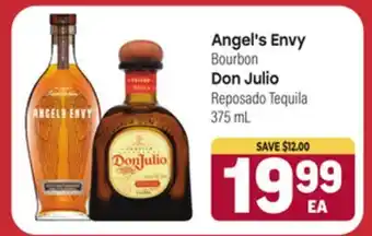Tony’s Fresh Market Angel's Envy Bourbon, Don Julio Reposado Tequila offer