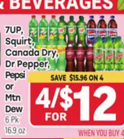 Tony’s Fresh Market 7UP, Squirt, Canada Dry, Dr Pepper, Pepsi or Mtn Dew offer