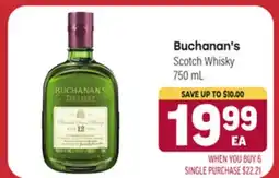 Tony’s Fresh Market Buchanan's Scotch Whisky offer