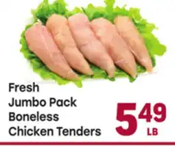 Tony’s Fresh Market Fresh Jumbo Pack Boneless Chicken Tenders offer