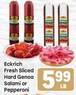 Tony’s Fresh Market Eckrich Sliced Hard Genoa or Salami or Pepperoni offer