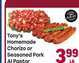 Tony’s Fresh Market Tony's Homemade Chorizo Seasoned Pork Al Pastor offer
