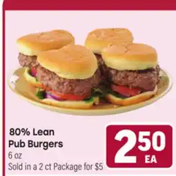 Tony’s Fresh Market 80% Lean Pub Burgers offer