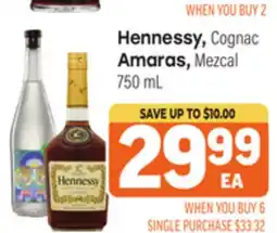 Tony’s Fresh Market Hennessy Cognac, Amaras Mezcal offer