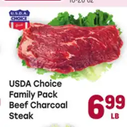 Tony’s Fresh Market USDA Choice Family Pack Beef Charcoal Steak offer