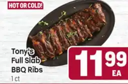 Tony’s Fresh Market Tony's Full Slab BBQ Ribs offer