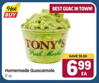 Tony’s Fresh Market Homemade Guacamole offer