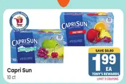 Tony’s Fresh Market Capri Sun offer