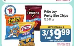 Tony’s Fresh Market Frito Lay Party Size Chips offer