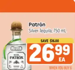 Tony’s Fresh Market Patrón Silver Tequila offer