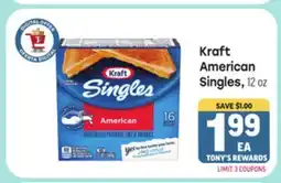 Tony’s Fresh Market Kraft American Singles offer