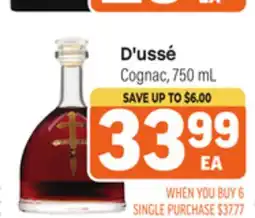 Tony’s Fresh Market D'ussé Cognac offer