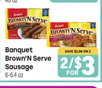 Tony’s Fresh Market Banquet Brown'N Serve Sausage offer