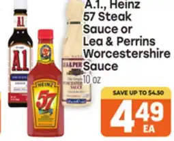 Tony’s Fresh Market A.1., Heinz 57 Steak Sauce Lea & Perrins Worcestershire Sauce offer