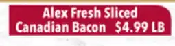Tony’s Fresh Market Alex Fresh Sliced Canadian Bacon offer
