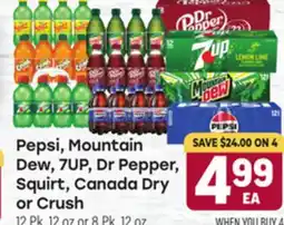 Tony’s Fresh Market Pepsi, Mountain Dew, 7UP, Dr Pepper, Canada Dry or Crush offer