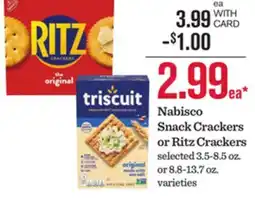 Mariano's Nabisco Snack Crackers or Ritz Crackers offer