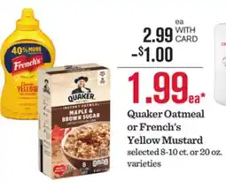 Mariano's Quaker Oatmeal or French's Yellow Mustard offer