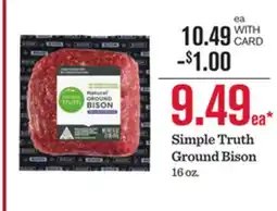 Mariano's Simple Truth Ground Bison offer