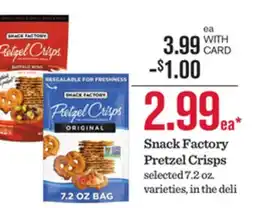 Mariano's Snack Factory Pretzel Crisps offer