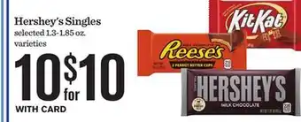 Mariano's Hershey's Singles offer