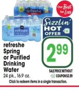 Jewel-Osco refreshe Spring or Purified Drinking Water offer