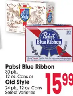 Jewel-Osco Pabst Blue Ribbon 30 pk., 12 oz. Cans or Old Style Old Style 24 pk., 12 oz. Cans offer