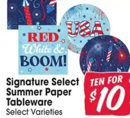 Jewel-Osco Signature Select Summer Paper Tableware offer