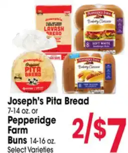 Jewel-Osco Joseph's Pita Bread 7-14 oz. or Pepperidge Farm Buns-16 oz offer