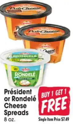 Jewel-Osco Président or Rondelé Cheese Spreads offer