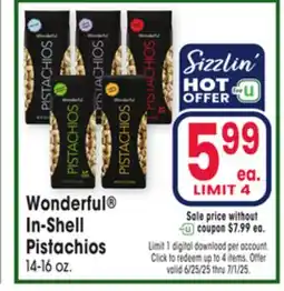 Jewel-Osco Wonderful In-Shell Pistachios offer