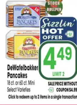 Jewel-Osco DeWafelbakker Pancakes offer