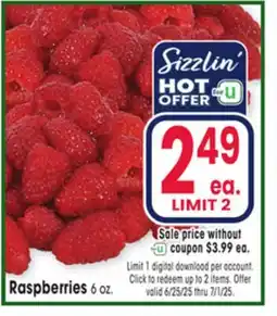 Jewel-Osco Raspberries offer