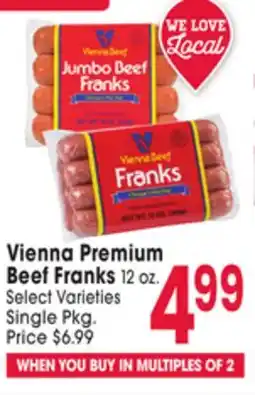 Jewel-Osco Vienna Premium Beef Franks offer