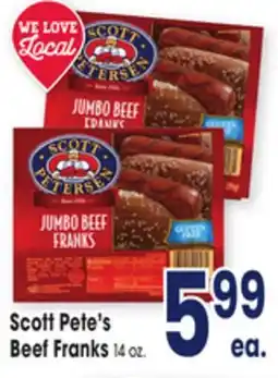 Jewel-Osco Scott Pete's Beef Franks offer