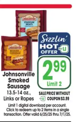 Jewel-Osco Johnsonville Smoked Sausage Sausage offer
