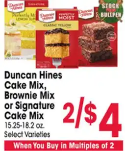 Jewel-Osco Duncan Hines Cake Mix, Brownie Mix or Signature Cake Mix offer