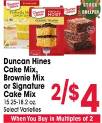 Jewel-Osco Duncan Hines Cake Mix, Brownie Mix or Signature Cake Mix offer