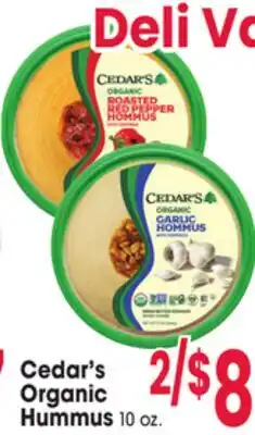 Jewel-Osco Cedar's Organic Hummus offer