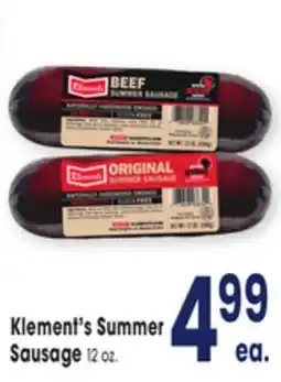 Jewel-Osco Klement's Summer Sausage offer