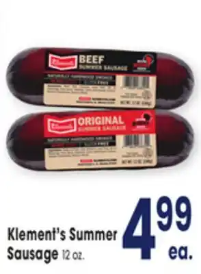 Jewel-Osco Klement's Summer Sausage offer